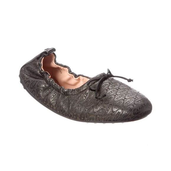 Tod’S Leather Ballerina Flat Black